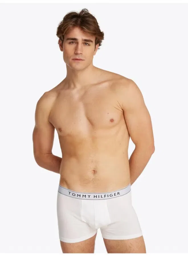 Трусы-боксеры эластичные, комплект из 3 штук, Essential Repeat Logo Waistband Tommy Hilfiger, белый — фото 2