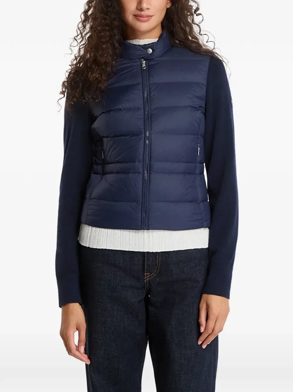 Стеганая куртка с вязаными рукавами Tommy Hilfiger, синий