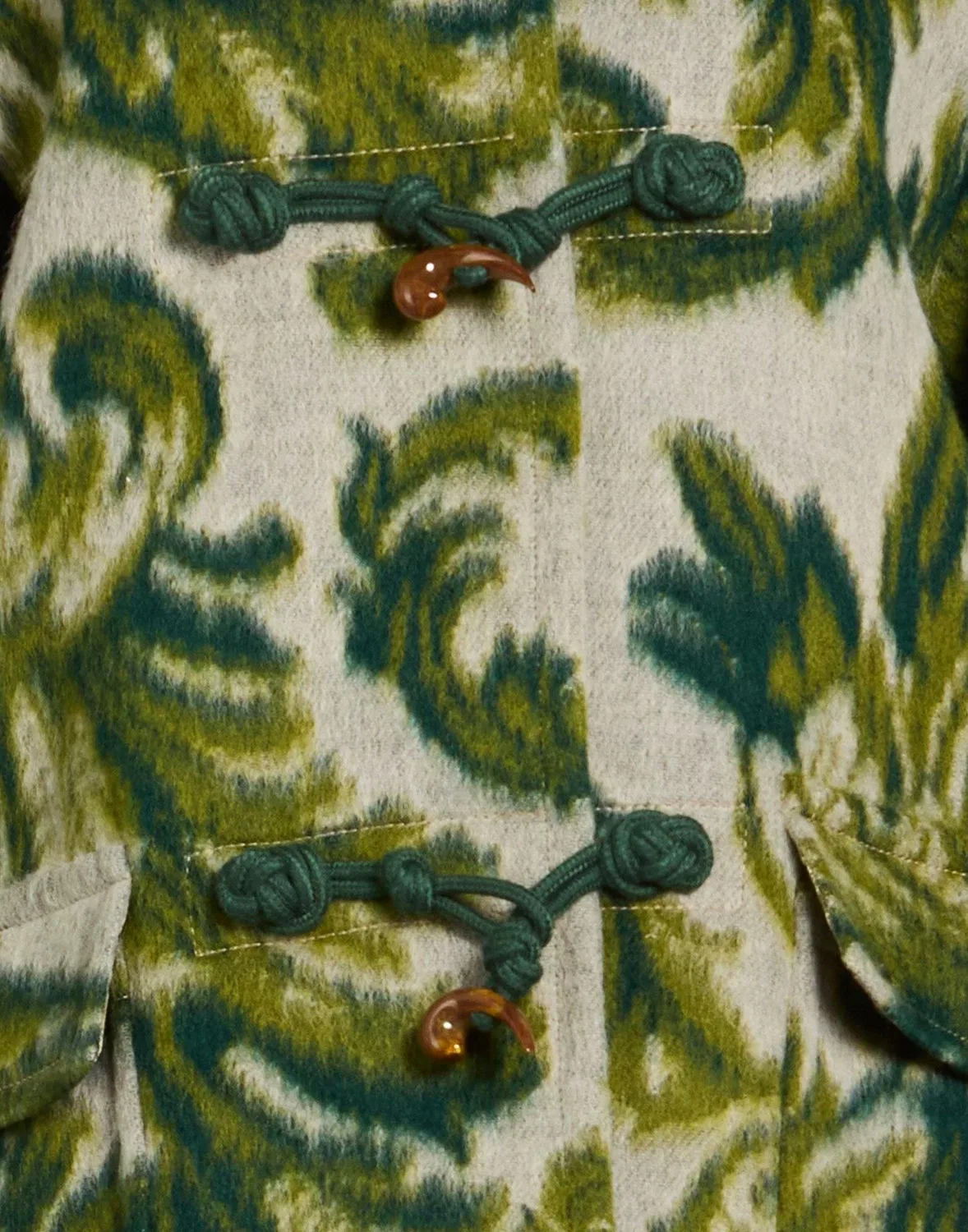 Женское пальто-дафлкот с капюшоном Etro, зеленый — фото 4