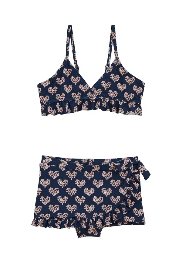 Купальник с цветочным принтом Set - bikini We Fashion, dark blue, темно-синий