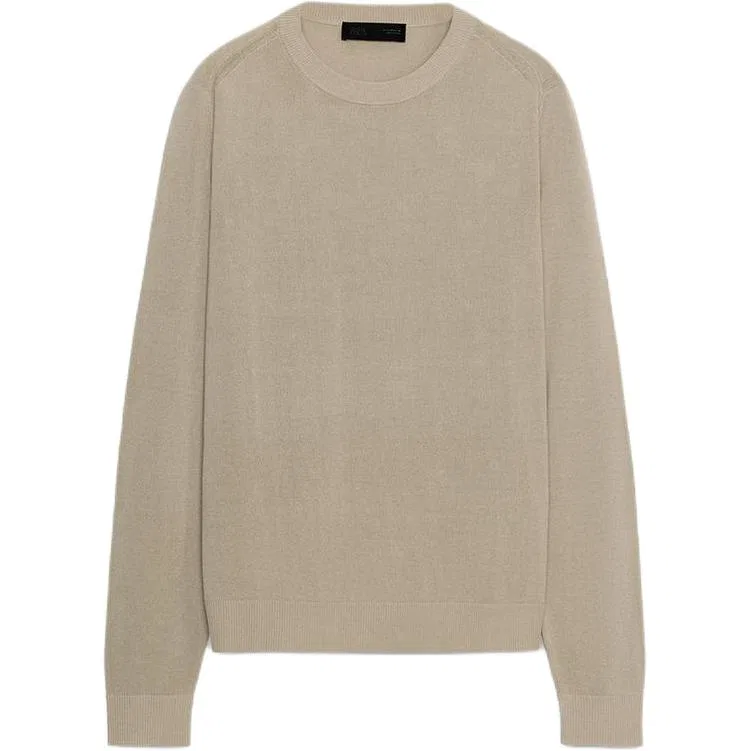 Женский свитер с круглым вырезом Lime Gray ZARA, Lime Gray