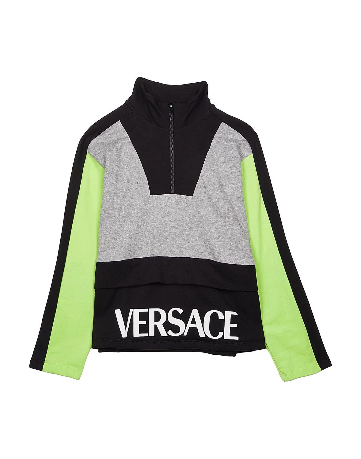 Детский свитшот с принтом Versace Young, серый