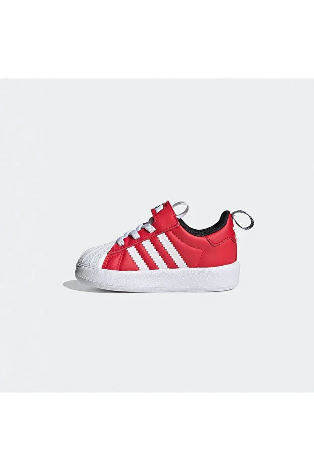 Детские кроссовки для девочек на липучке Adifom Superstar 360 I Baby Red Sports Shoes Adidas, Purrub Ftwwht Supcol — фото 4