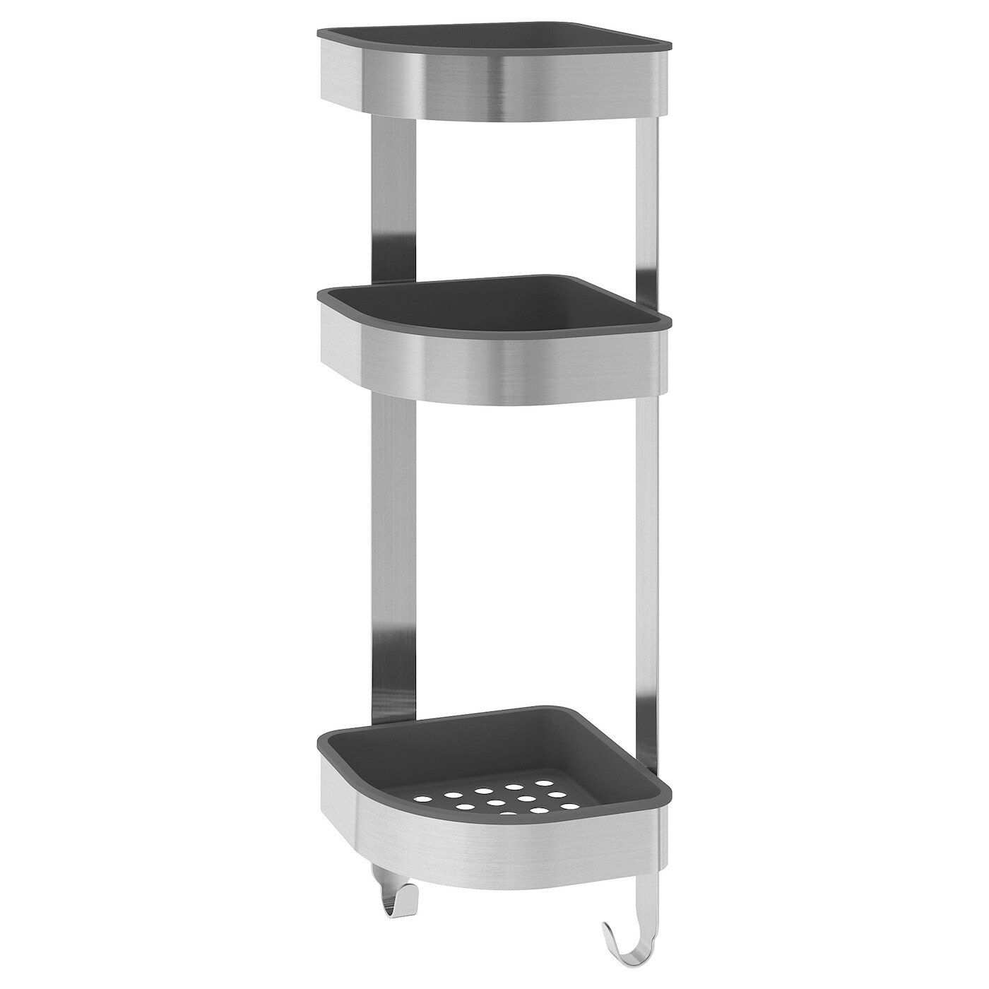 

BROGRUND БРОГРУНД Настенн полочн модуль, угловой, нержавеющ сталь, 19x58 см IKEA