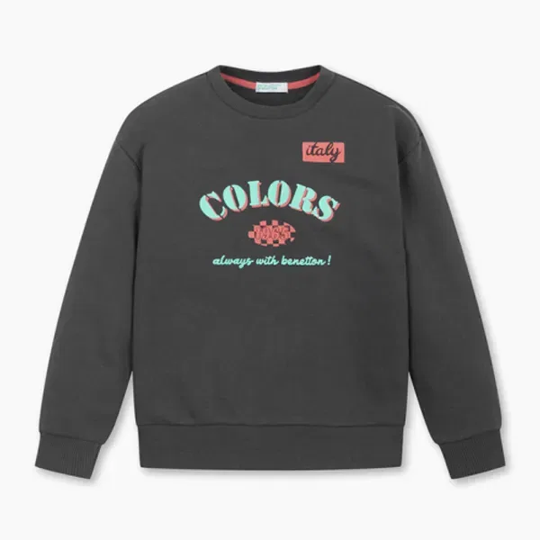 Свитшот, Benettonkids, разноцветный — фото 2