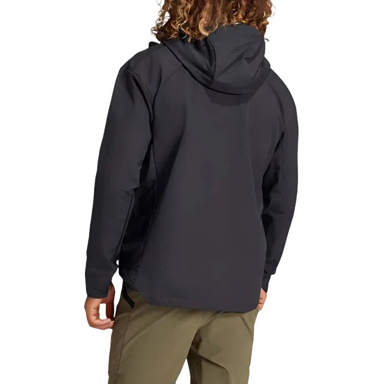 Мужская куртка Terrex Multi Softshell Hooded Jacket Asia Sizing 'Black' adidas, черный — фото 3