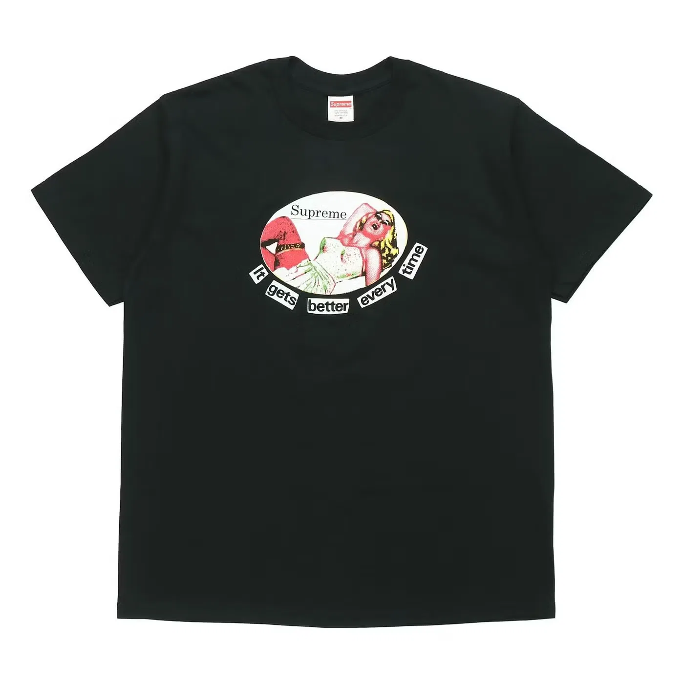Футболка с принтом It Gets Better Every Time Supreme, черный