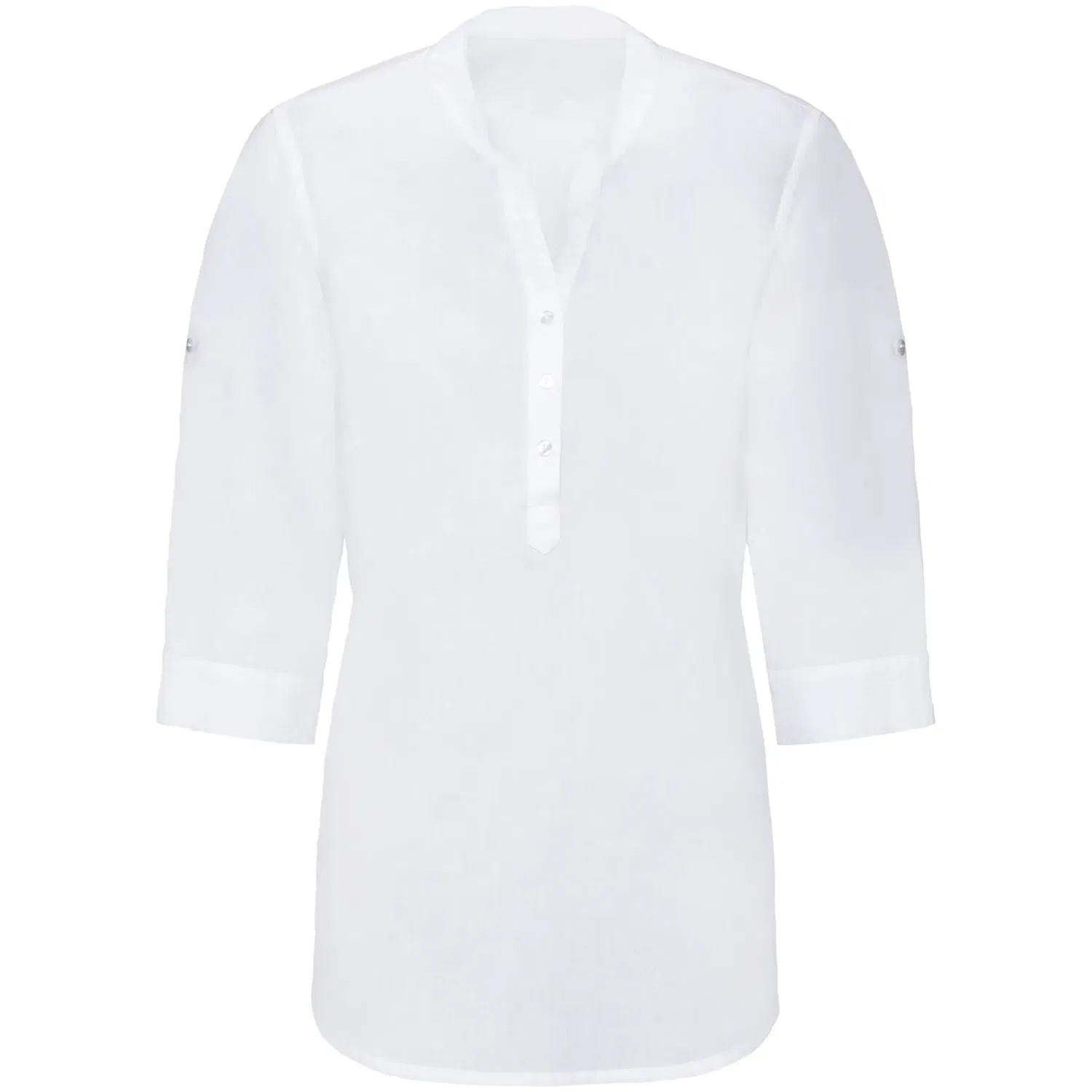 Женская блуза с V-образным вырезом Classic Basics, White — фото 2