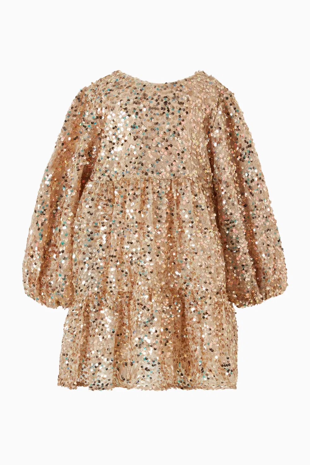 Платье с пайетками Lila Sequin-embellished Konges Sløjd, золотой