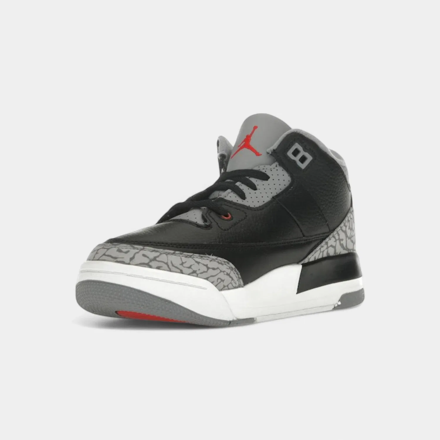 Детские кроссовки Jordan 3 Retro Black Cement (2024) (PS), Schwarz — фото 3