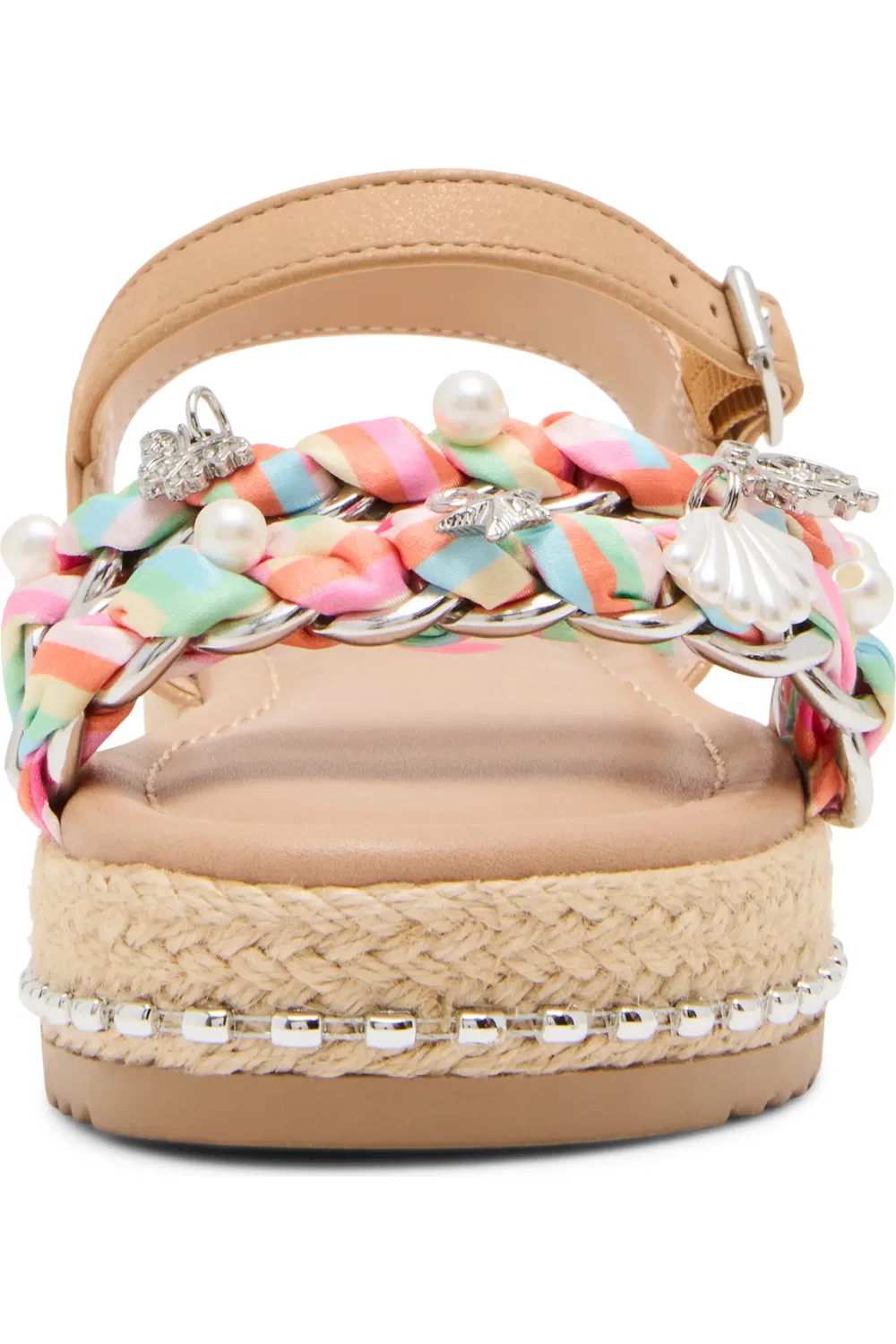 Детские сандалии платформа с лентами Jgizmo Steve Madden, Pink/Green Multi — фото 3
