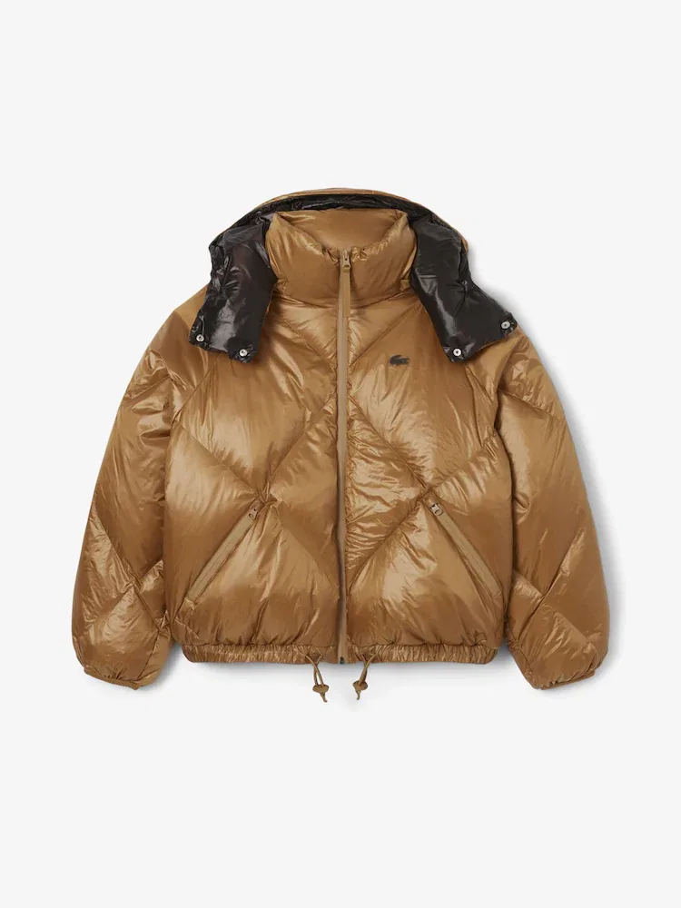 Пуховик LACOSTE BF8416 AIL, глянцевый, темно-синий — фото 2