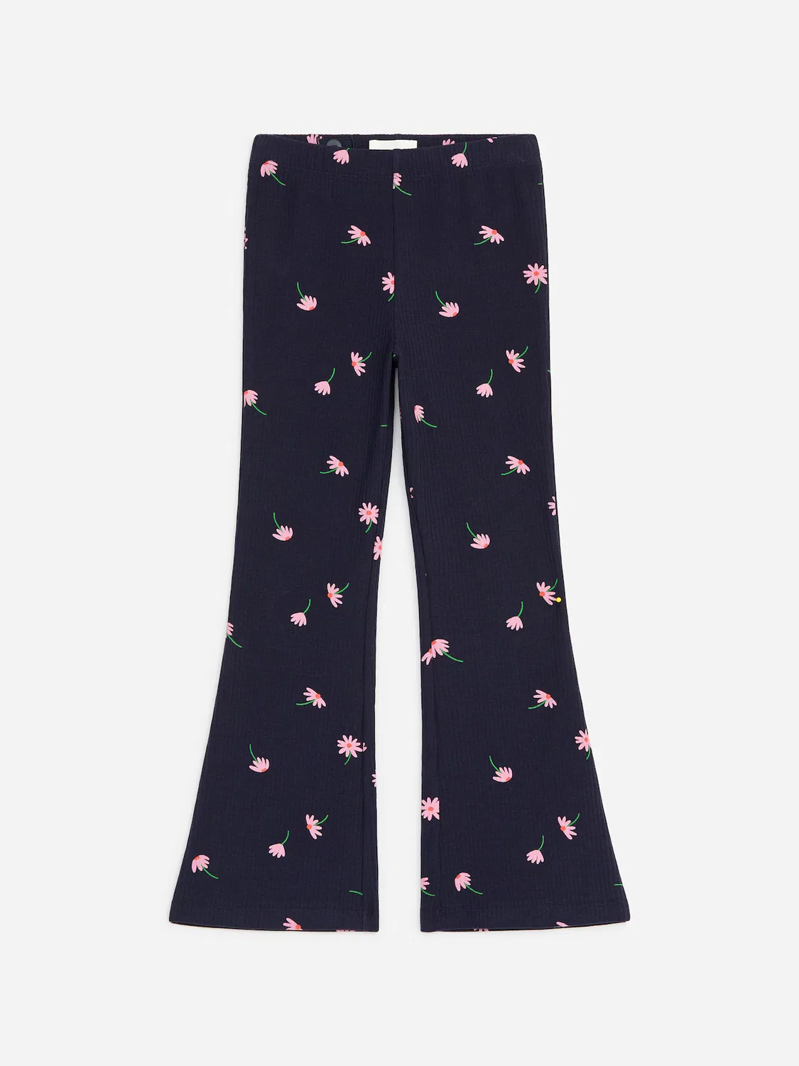 Расклешенные ребристые леггинсы Arket, Dunkelblau/Blumen