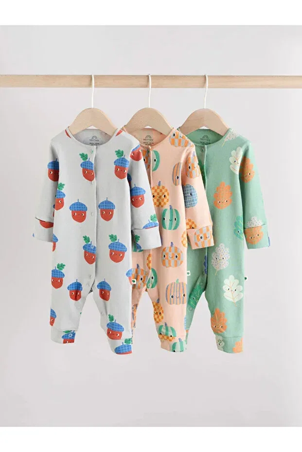 Детский комплект спальных мешков без ножек с принтом Autumn Pumpkin, Next Baby, Green