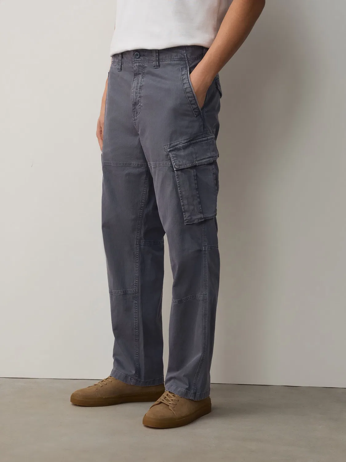Штаны карго свободного кроя, Authentic Washed Next, угольно-серый