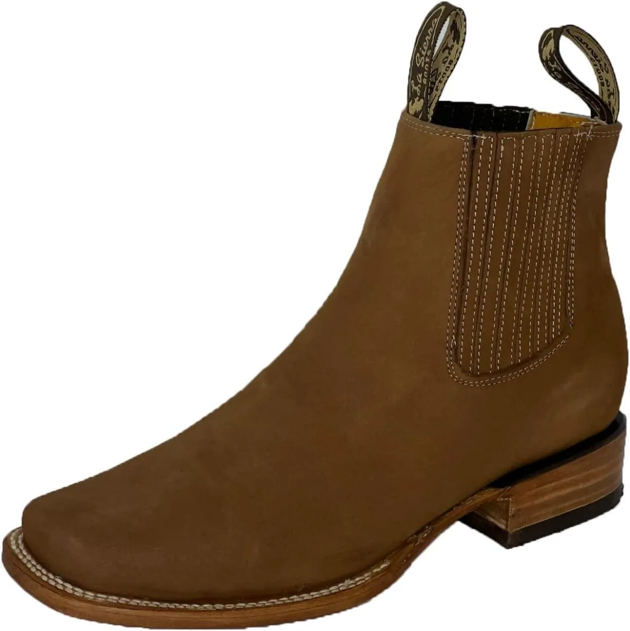 

Мужские короткие ботинки до щиколотки с квадратным носком, ручной работы, ковбойские ботинки для родео, Botin Vaquero Rodeo с квадратным носком Nuestratradicionmex