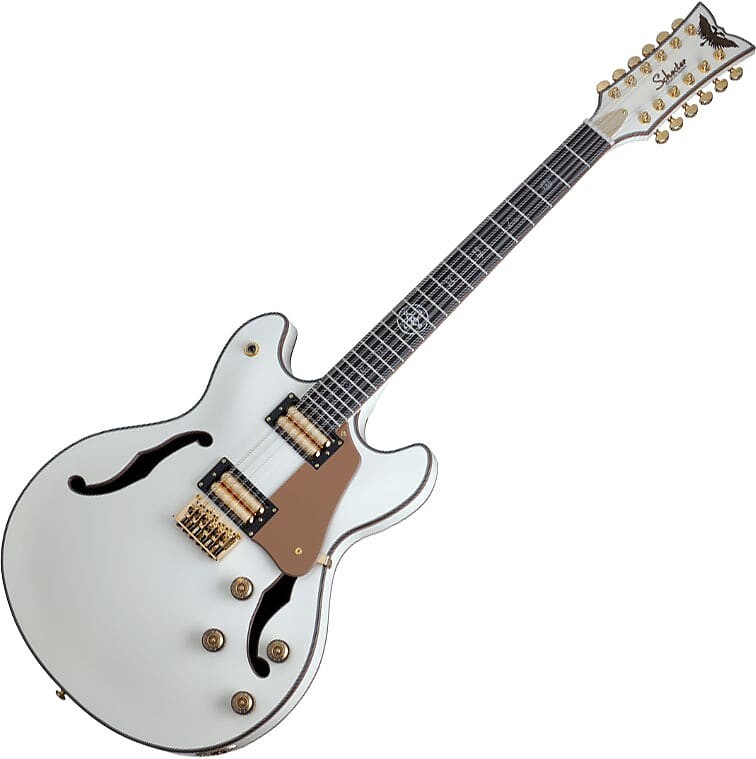 

Электрогитара Schecter Wanye Hussey Corsair-12 Semi-Hollow Electric Guitar Ivory