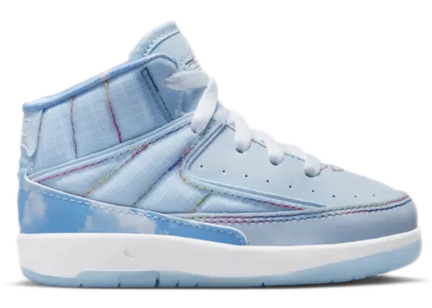 Детские кроссовки Lifestyle с подсветкой Jordan 2 Retro J Balvin, Celestine Blue/White-Multi-Color