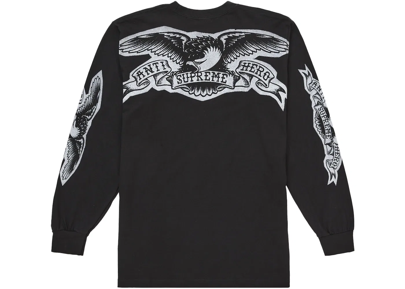 Мужская футболка с длинным рукавом с принтом Eagle ANTIHERO Supreme, Black