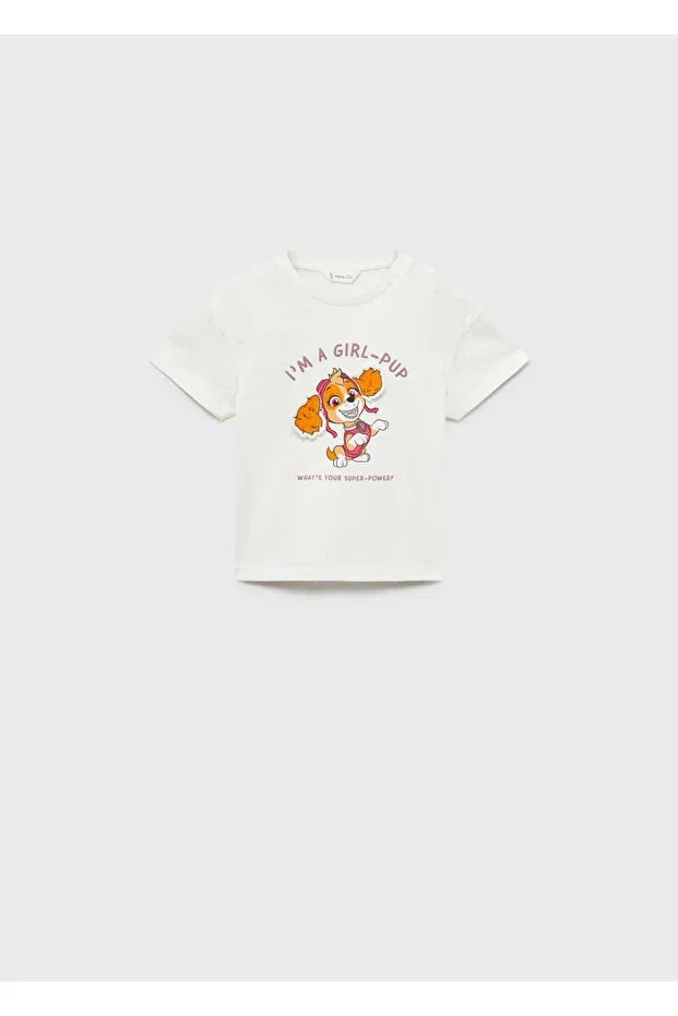 Детская футболка для мальчиков с принтом Paw Patrol Mango Baby, Off White