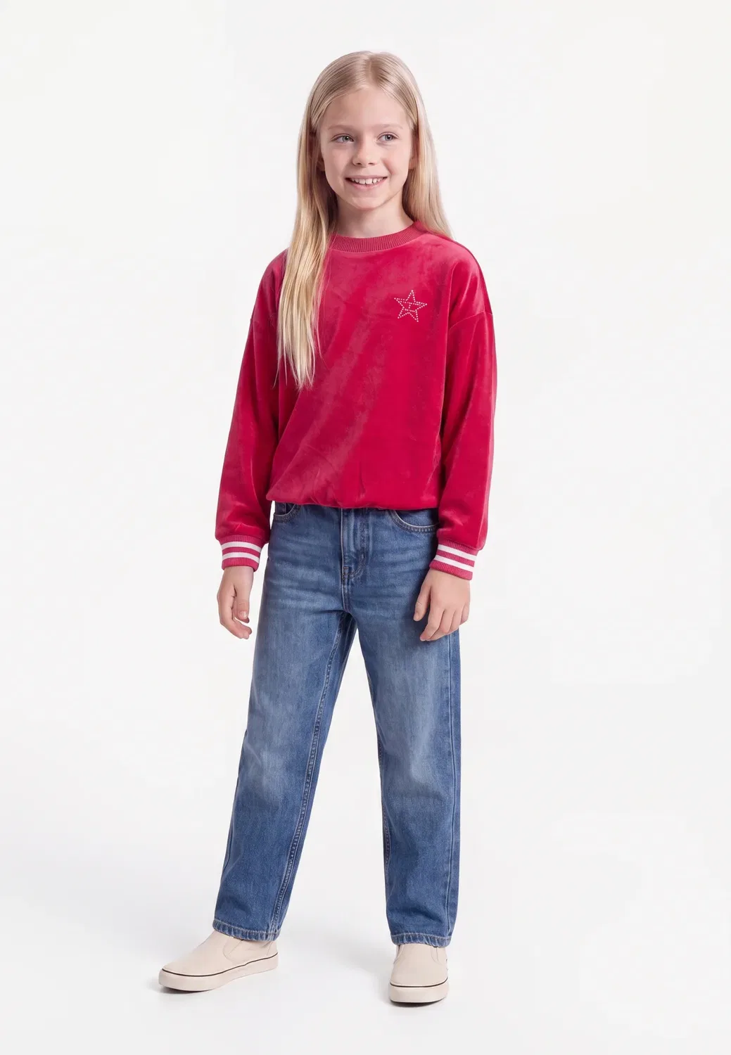 Толстовка с круглым вырезом и изображением флага со звездой Tommy Hilfiger, Blissful Berry
