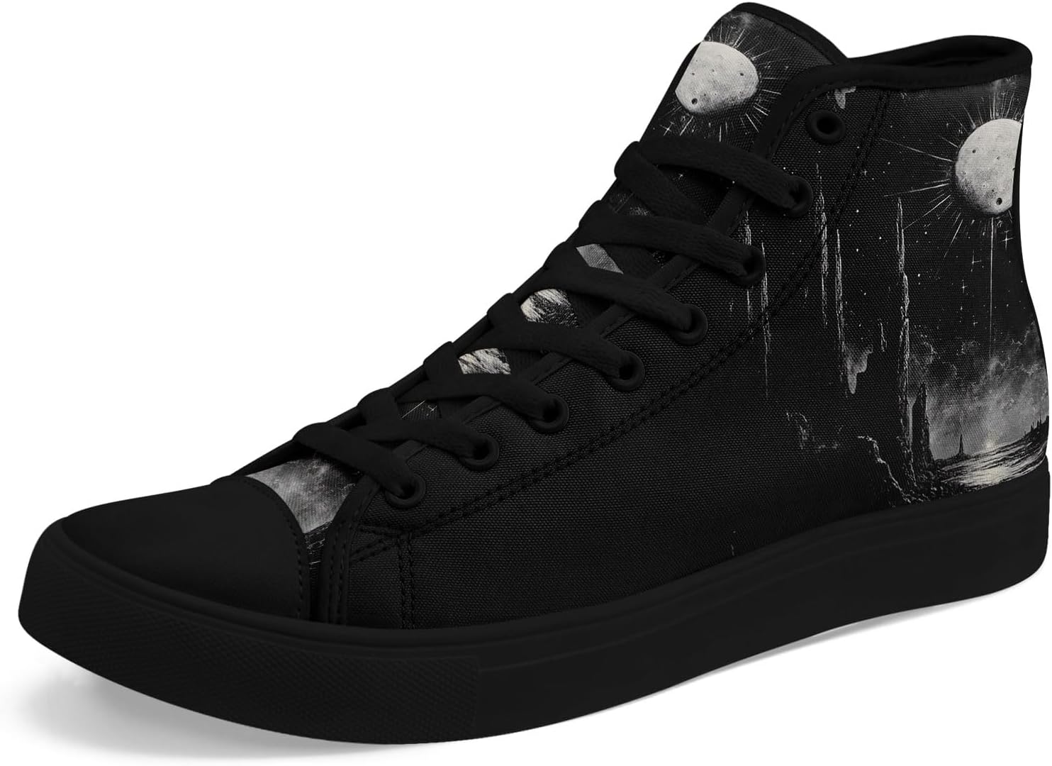 

Высокие кеды на платформе AWSOLE SunMoon с принтом для мужчин и женщин, стильная обувь с небесной тематикой, дышащие и легкие, белый/черный/серый