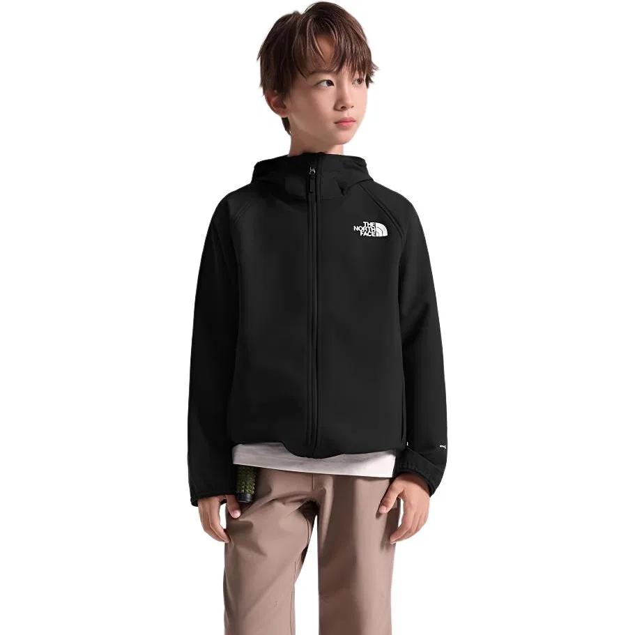 Детская куртка из софтшелла с капюшоном Cosmic Black THE NORTH FACE — фото 4