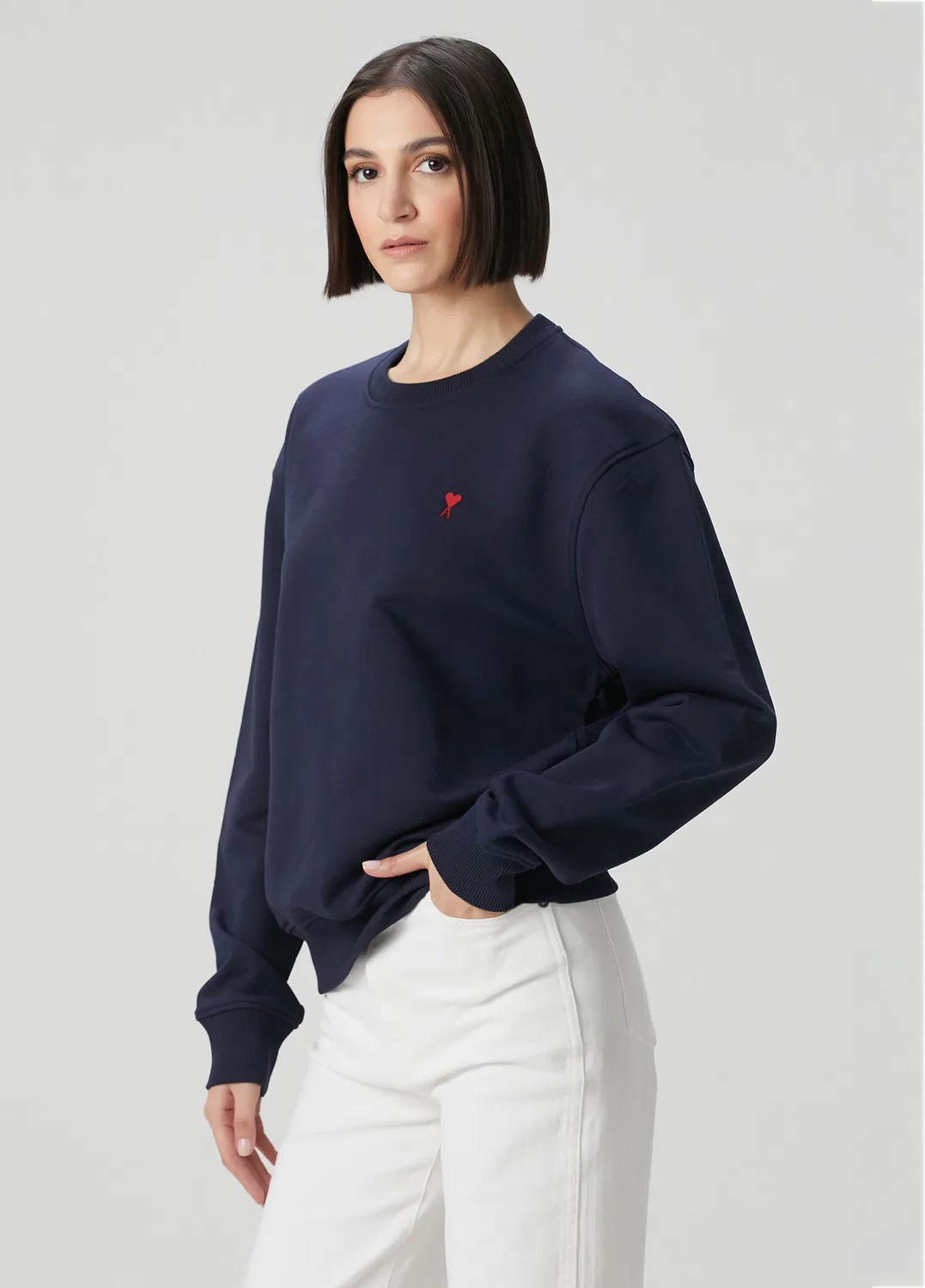 Свитшот Ami Paris, navy — фото 3