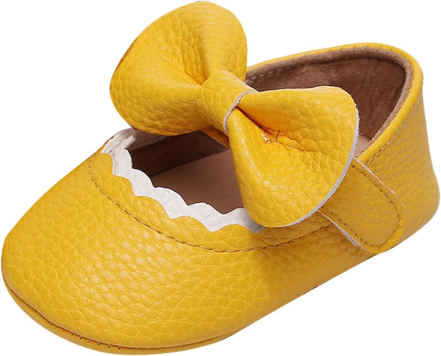 Детские кроссовки для девочек с рюшами и бантом High Tops, Yellow — фото 3
