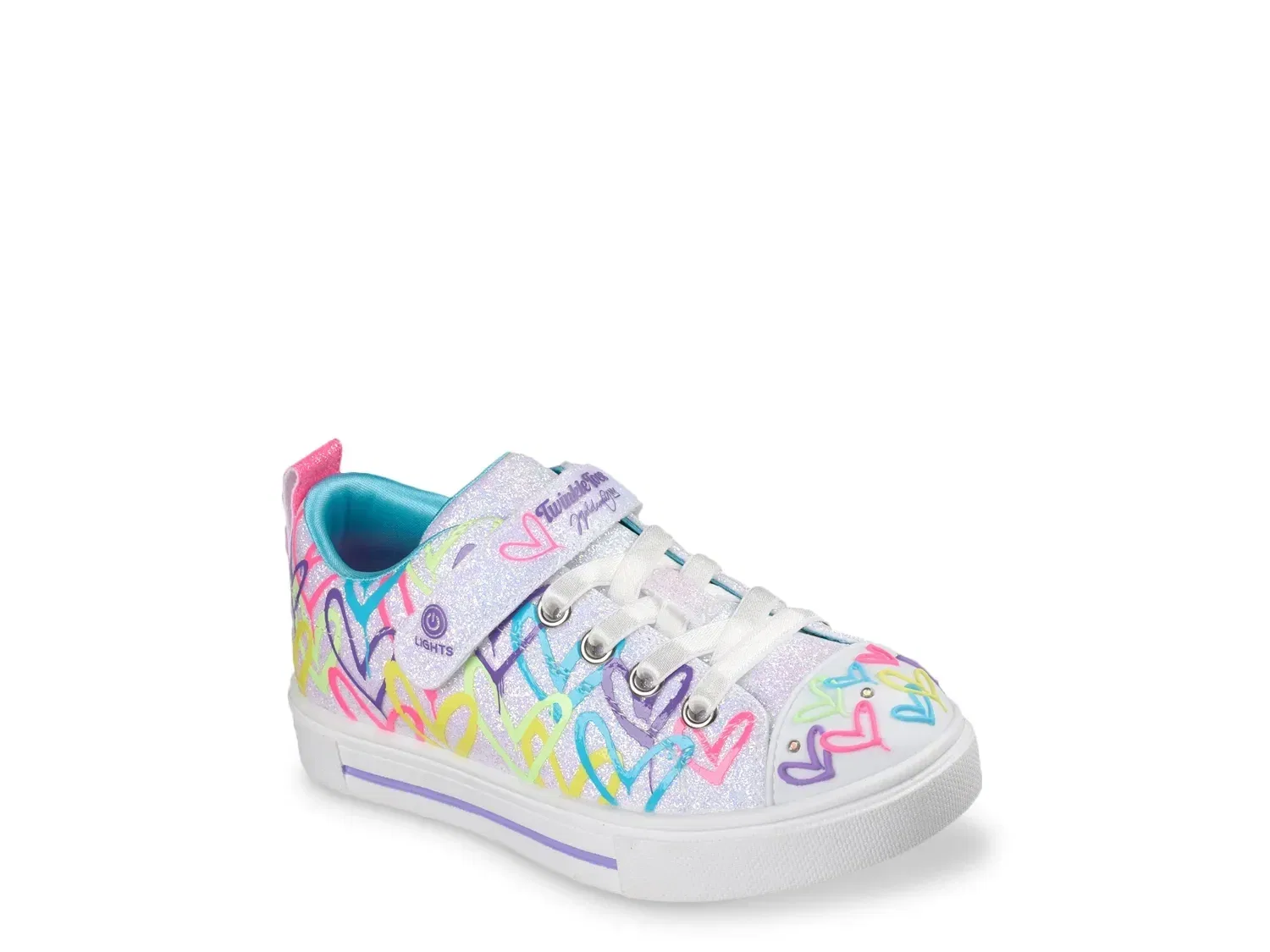 Кроссовки с подсветкой Twinkle Toes x JGoldcrown Twinkle Sparks Love Medley, Skechers, белый/мультиколор