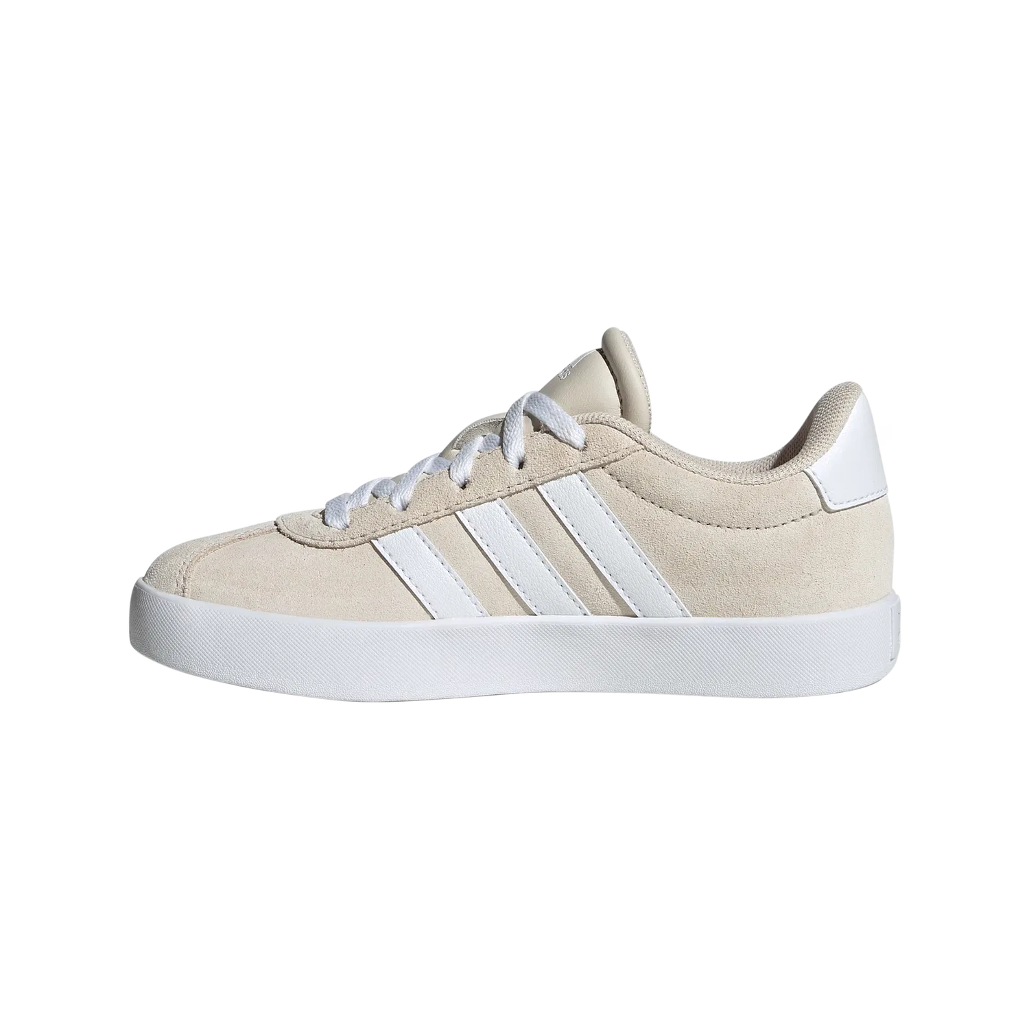 Детские кроссовки для девочек VL Court 3.0 K Adidas, бежевый — фото 2