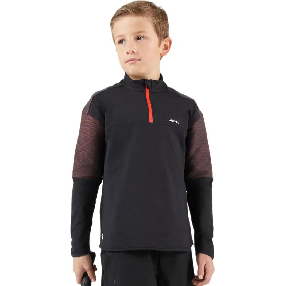 Детская футболка с коротким рукавом Black/Vermilion DECATHLON
