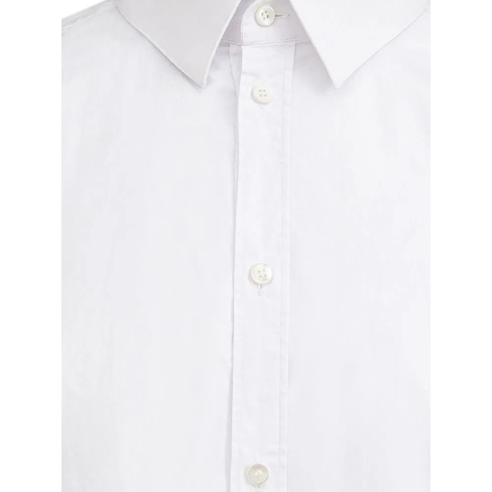Мужская рубашка с длинным рукавом White Cotton Dress Shirt Dolce & Gabbana, White — фото 2