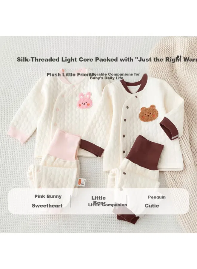 Babyprints Комплект домашней одежды с утеплителем для малышей, коричневый