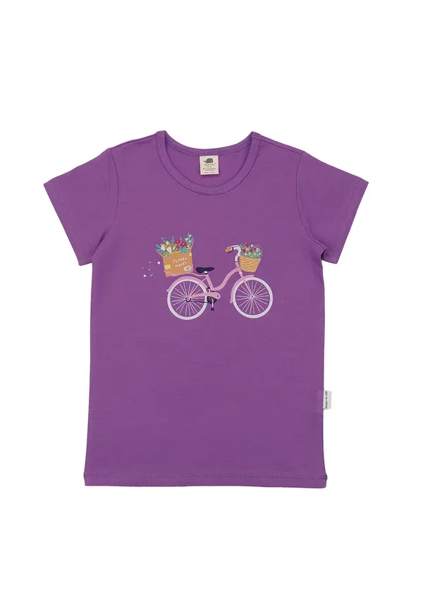 Футболка с принтом Flower garden T-shirt Walkiddy, розовый — фото 4