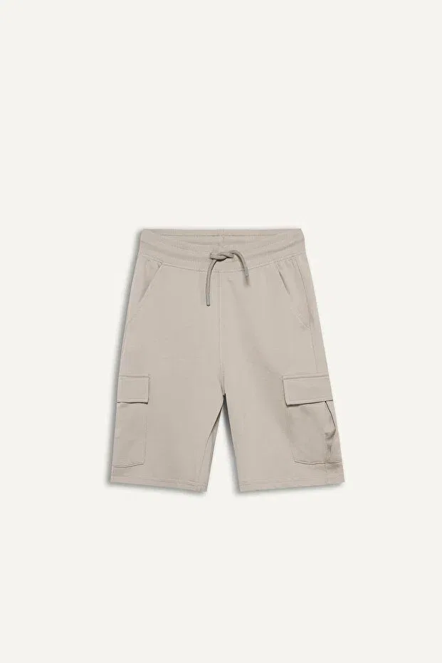 Детские шорты для мальчиков с принтом Defacto, Light Gray