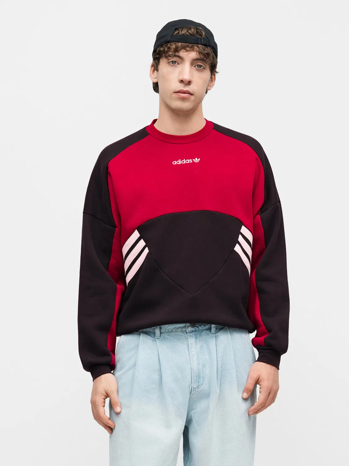 Толстовка Adidas Originals Мюнхен 93 в красном и черном цветах — фото 2