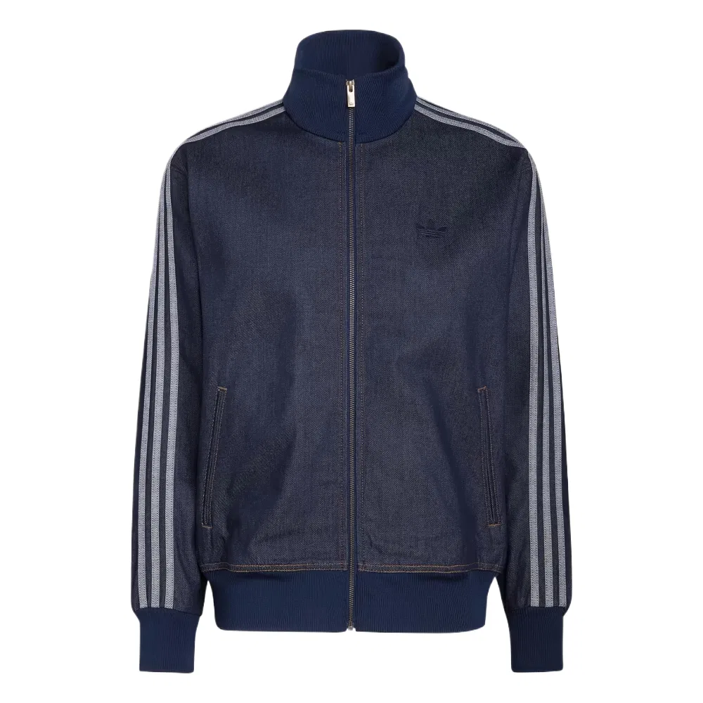 Мужская куртка джинсовая с воротником-стойкой Adidas Originals, Indigo Denim