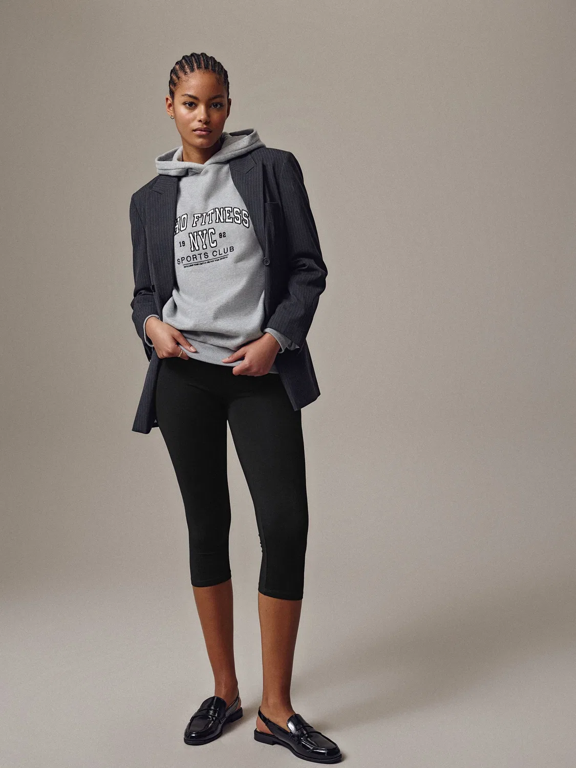 Леггинсы укороченные, Black Cropped Leggings Next, черный