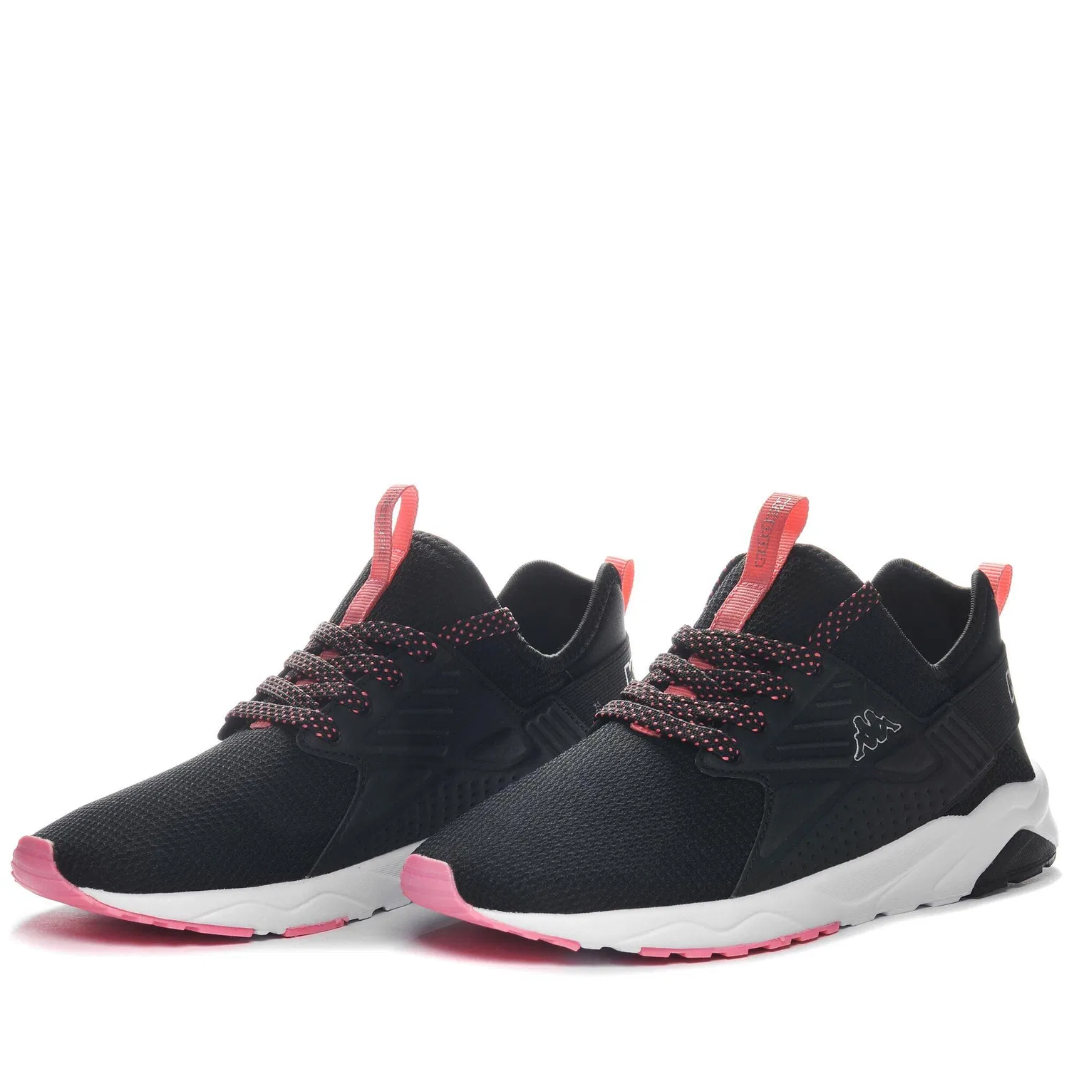 Детские кроссовки для девочек с шнуровкой San Puerto Lace Kappa, Schwarz Rosa Bunt