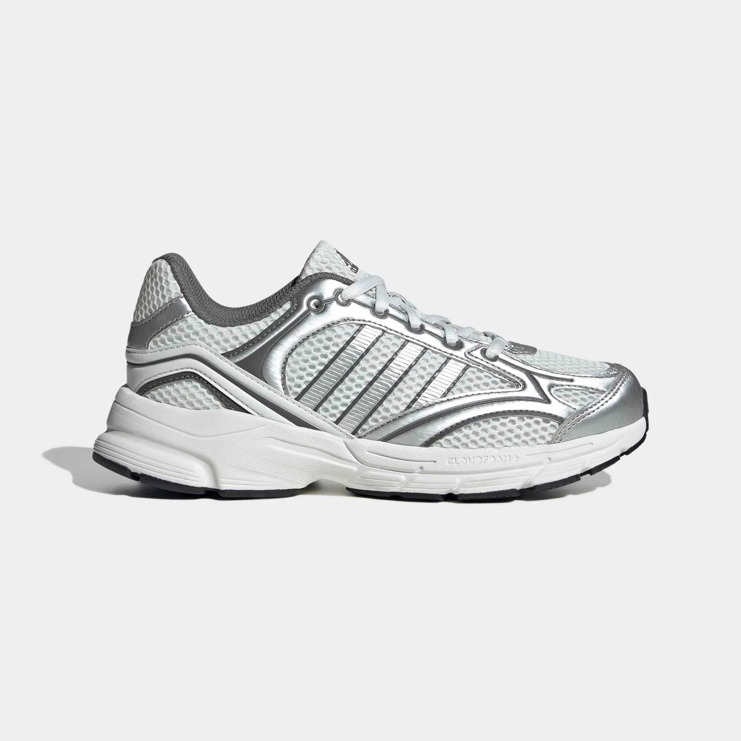 Детские кроссовки из текстиля Adidas Sportswear, Crystal White/Silver Metallic/Grey Four — фото 2