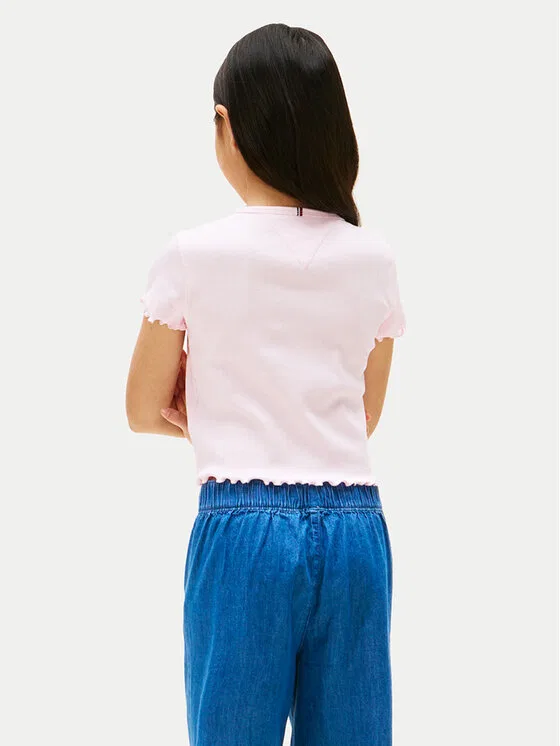Футболка regular fit Essential Tommy Hilfiger, розовый — фото 3