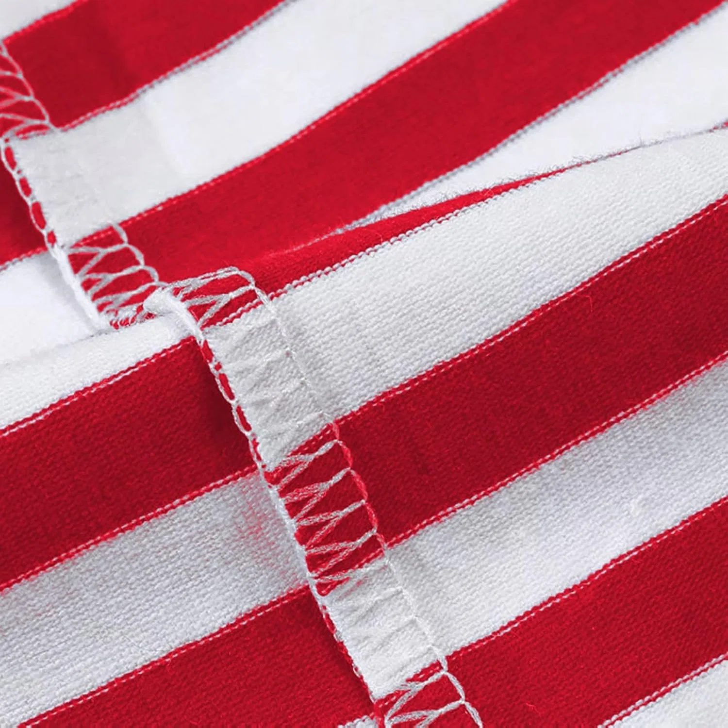 Мужская повседневная футболка с длинным рукавом Striped T-Shirts, Red — фото 4