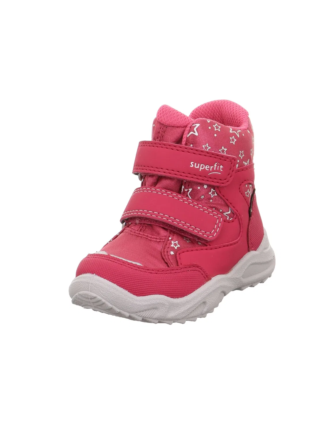 Детские снежные ботинки для девочек на липучке Glacier Superfit, Red Pink 5500