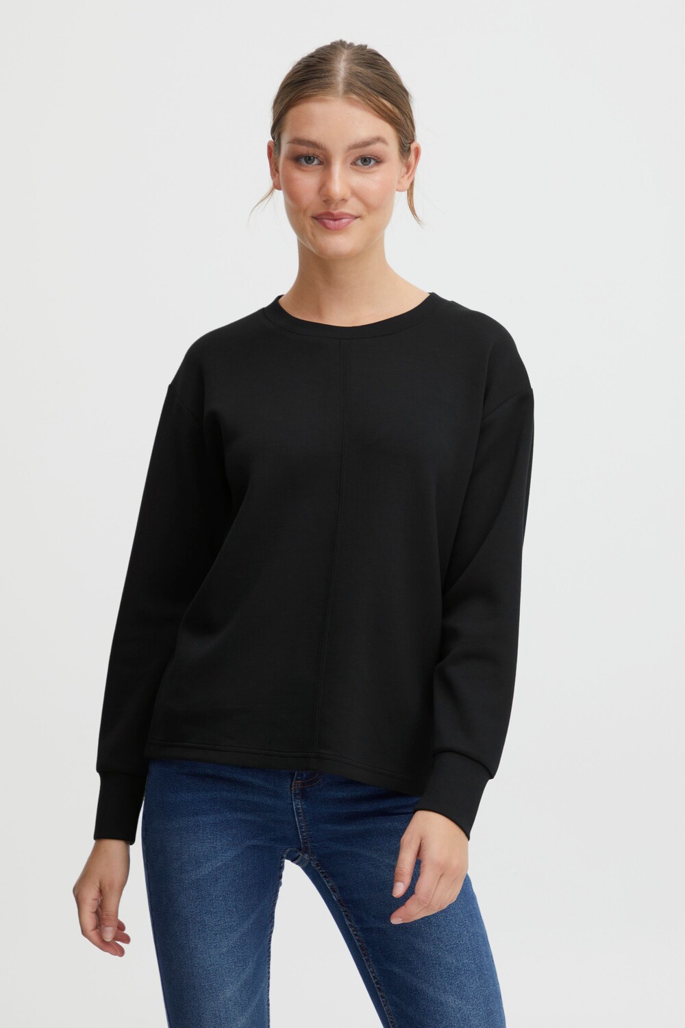 

Толстовка Oxmo Rundhalspullover OXPea 21800117 ME, черный