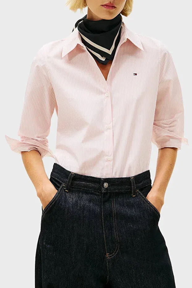 Женская рубашка с длинным рукавом Basics Tommy Hilfiger, Pink
