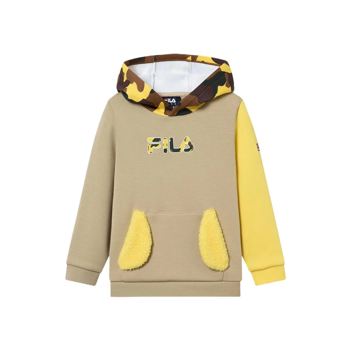 Детский свитшот с длинным рукавом Cappuccino Khaki FILA KIDS