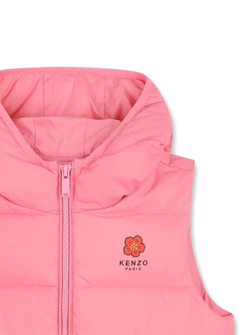 Дутый жилет Boke Flower Kenzo Kids, розовый — фото 3
