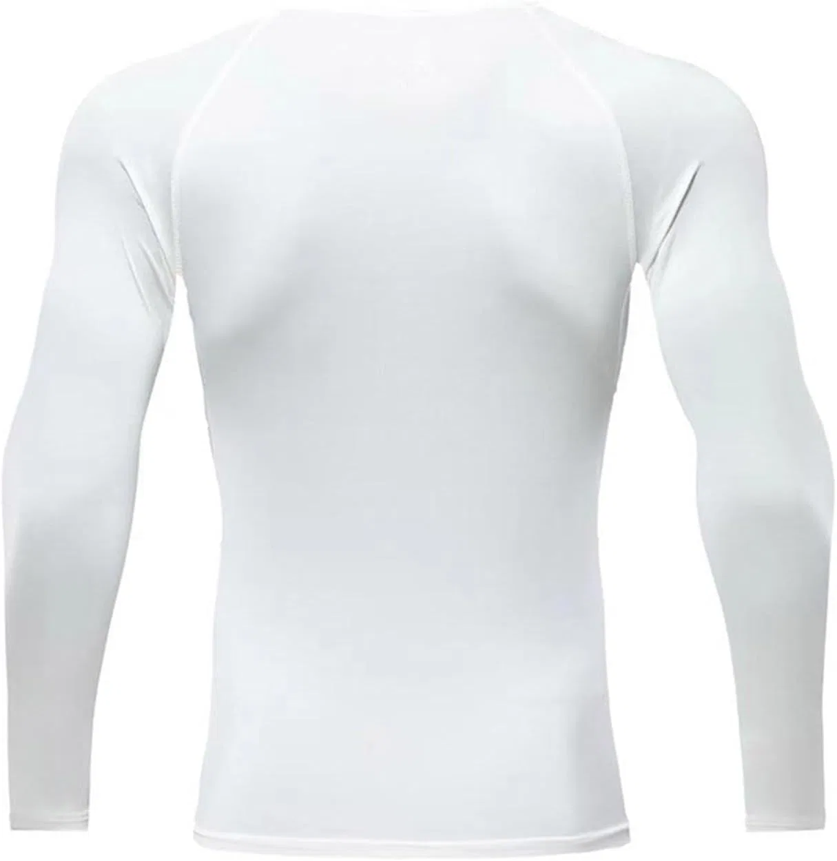 Мужская легкая спортивная футболка с длинным рукавом, White — фото 4