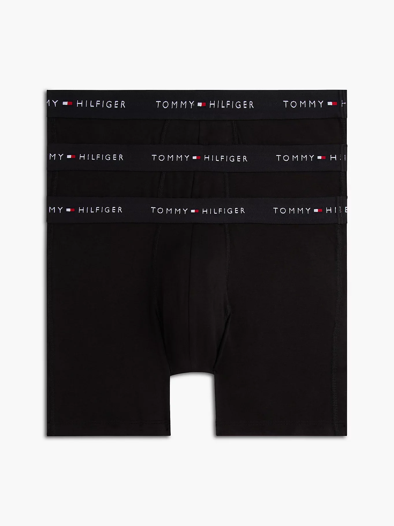 Комплект трусов Tommy Hilfiger Signature Logo Waistband, 3 предмета, черный
